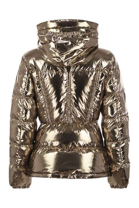 MONCLER Women's Metallic Mini Hooded Down Jacket