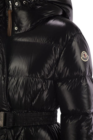 MONCLER Elegant Long Hooded Down Jacket