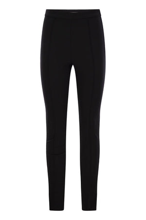 MONCLER High-Waisted Slim Fit Gabardine Trousers