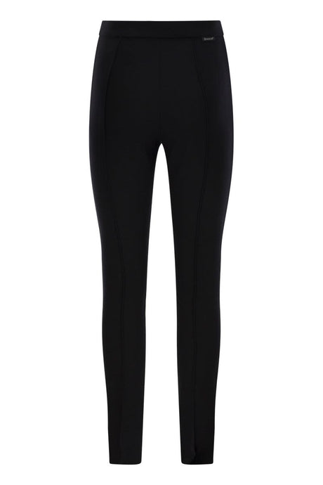 MONCLER High-Waisted Slim Fit Gabardine Trousers