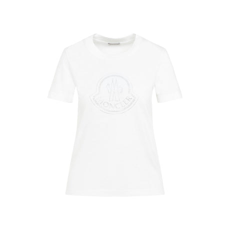 MONCLER Elegant Cotton Crew-Neck Tee for Women