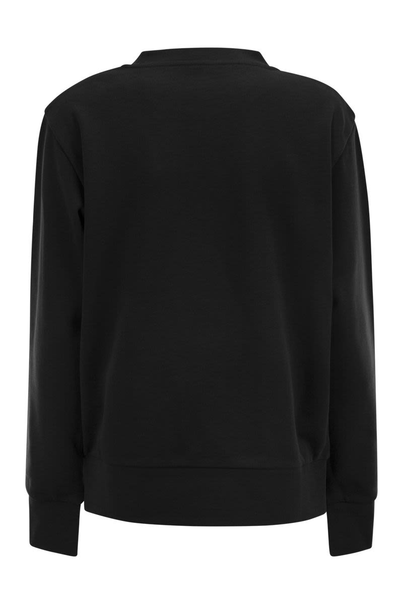 MONCLER Logo Sweatshirt with Crystals - Women's Loose Fit