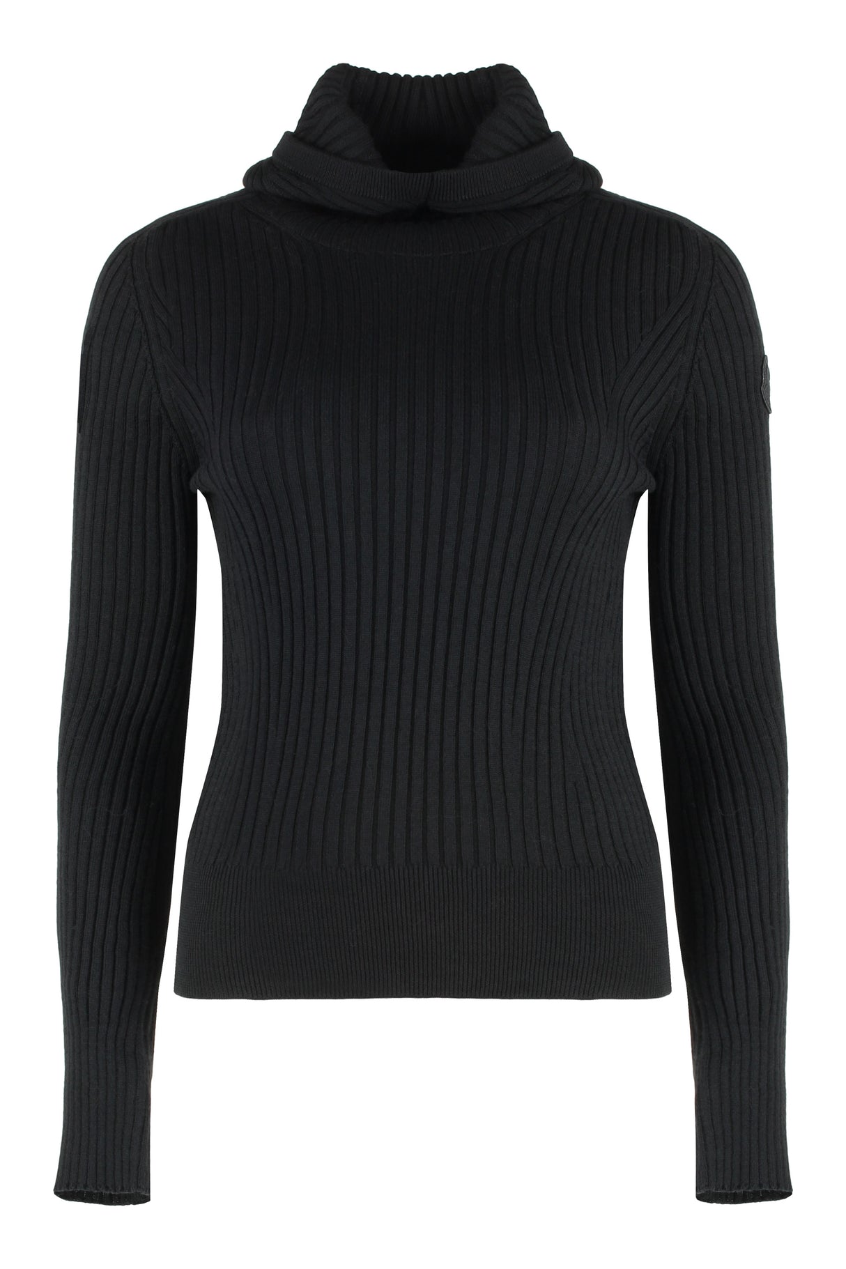 MONCLER Hooded Ribbed Knit Sweater for Women