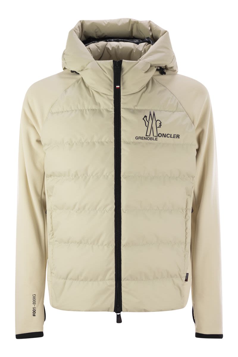 MONCLER GRENOBLE Men's Padded Zip-Up Hoodie with Technical Inserts