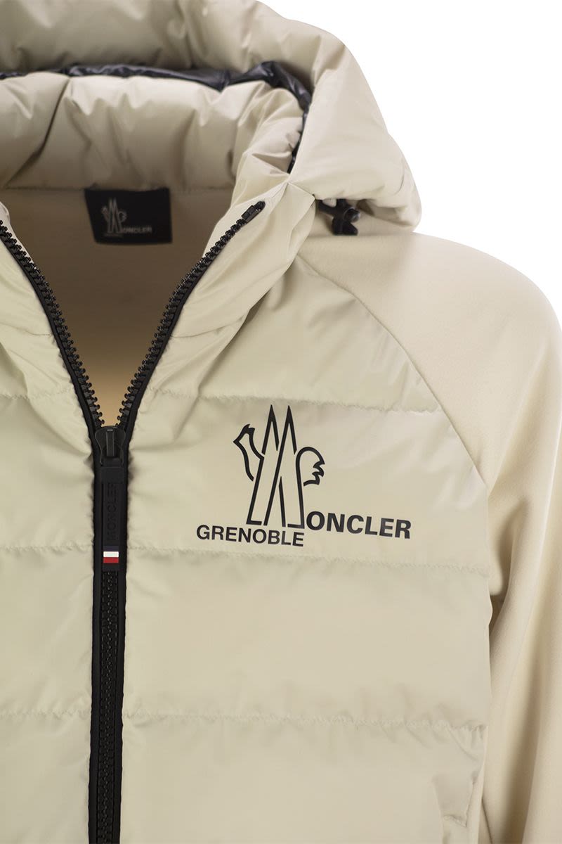 MONCLER GRENOBLE Men's Padded Zip-Up Hoodie with Technical Inserts