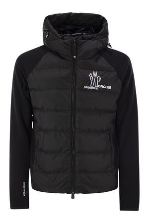 MONCLER GRENOBLE Men's Padded Zip-Up Hoodie with Technical Inserts