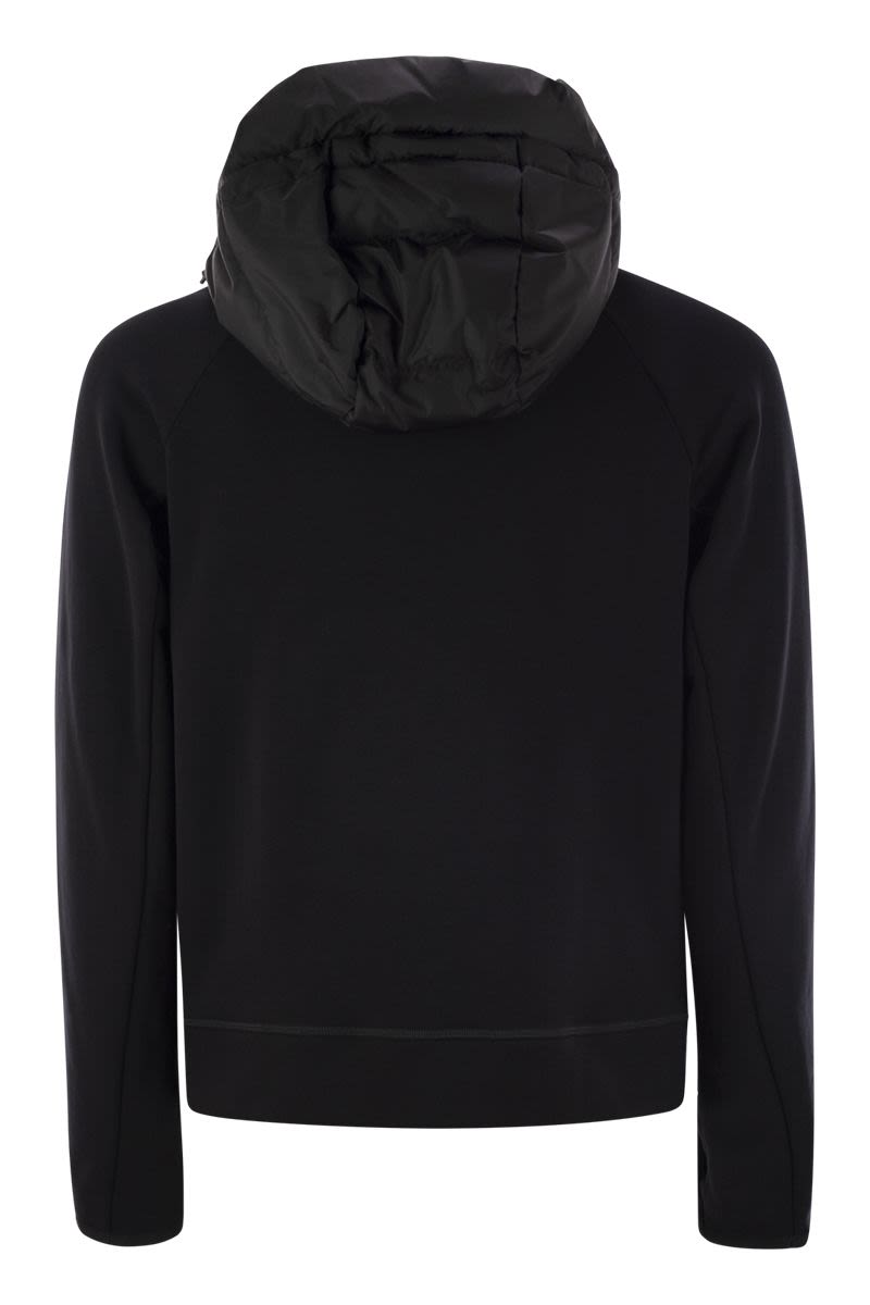 MONCLER GRENOBLE Men's Padded Zip-Up Hoodie with Technical Inserts