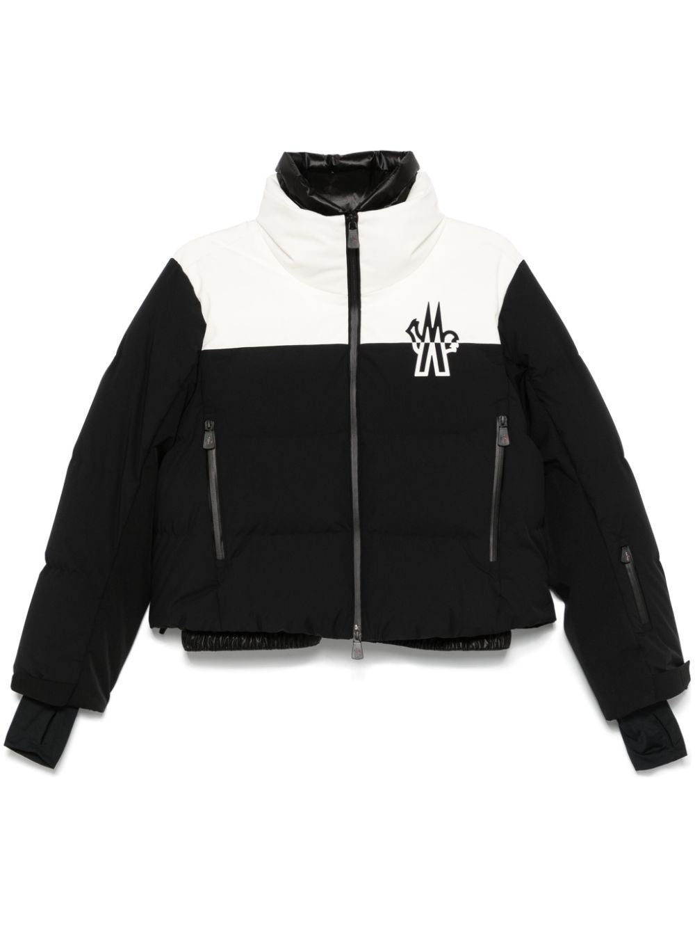 MONCLER GRENOBLE Women's Stennes Mini Bomber Jacket - Black & White Logo