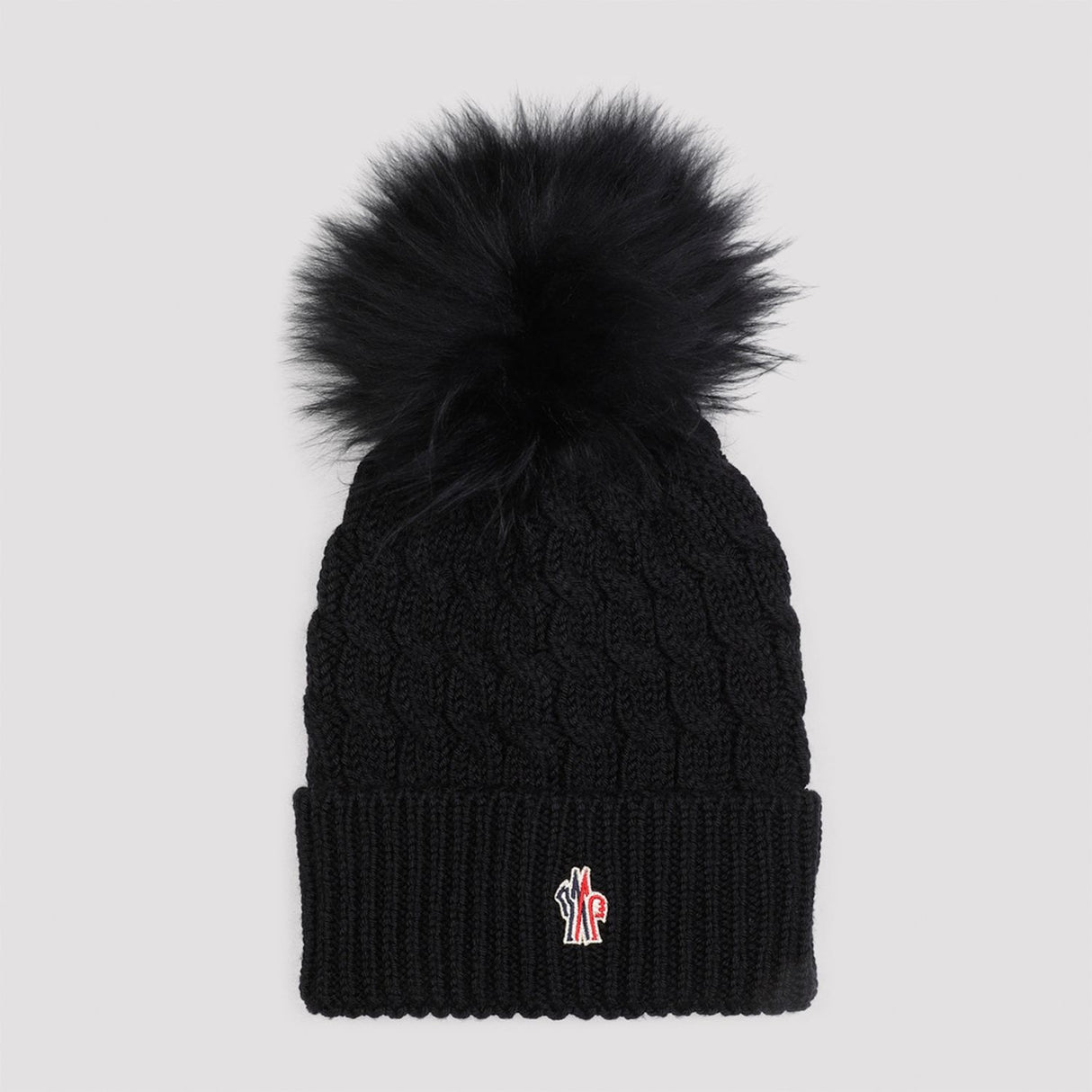 MONCLER GRENOBLE Braided Wool Hat with Pompon for Women - FW24