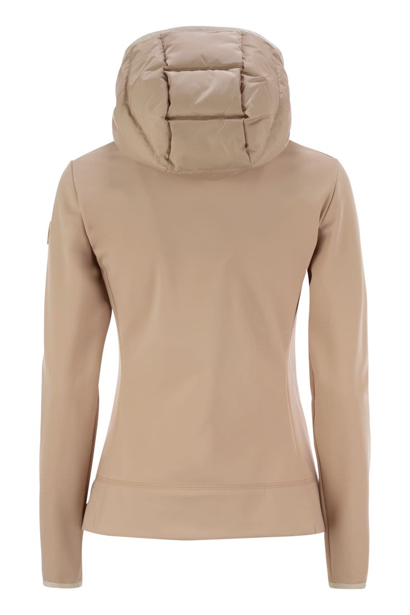 MONCLER GRENOBLE PADDED SWEATSHIRT WITH HOOD AND ZIP