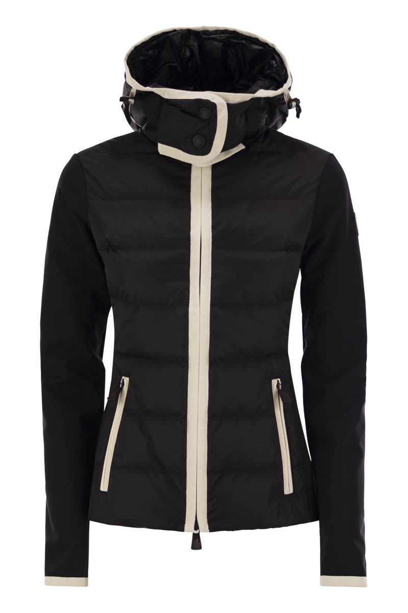 MONCLER GRENOBLE PADDED SWEATSHIRT WITH HOOD AND ZIP