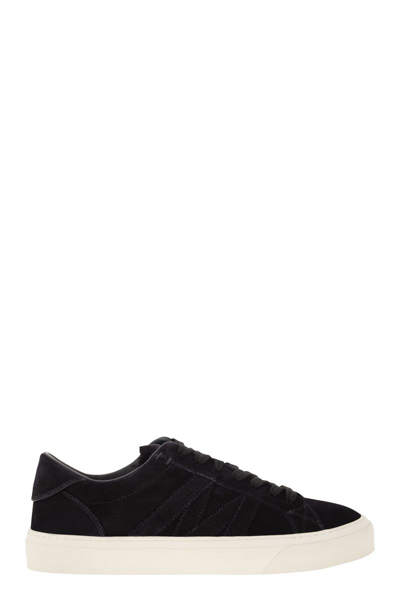 MONCLER Suede Lace-Up Casual Trainers with Cushioned Sole, 3 cm Height