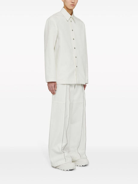 JIL SANDER Stylish Men's White Jacket for 23FW Season