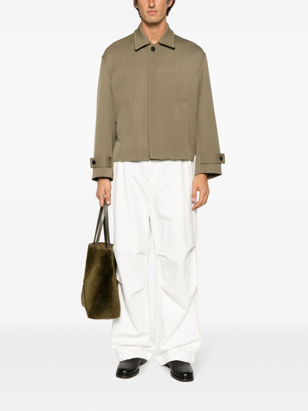 JIL SANDER Men's White Cotton Pants for FW23