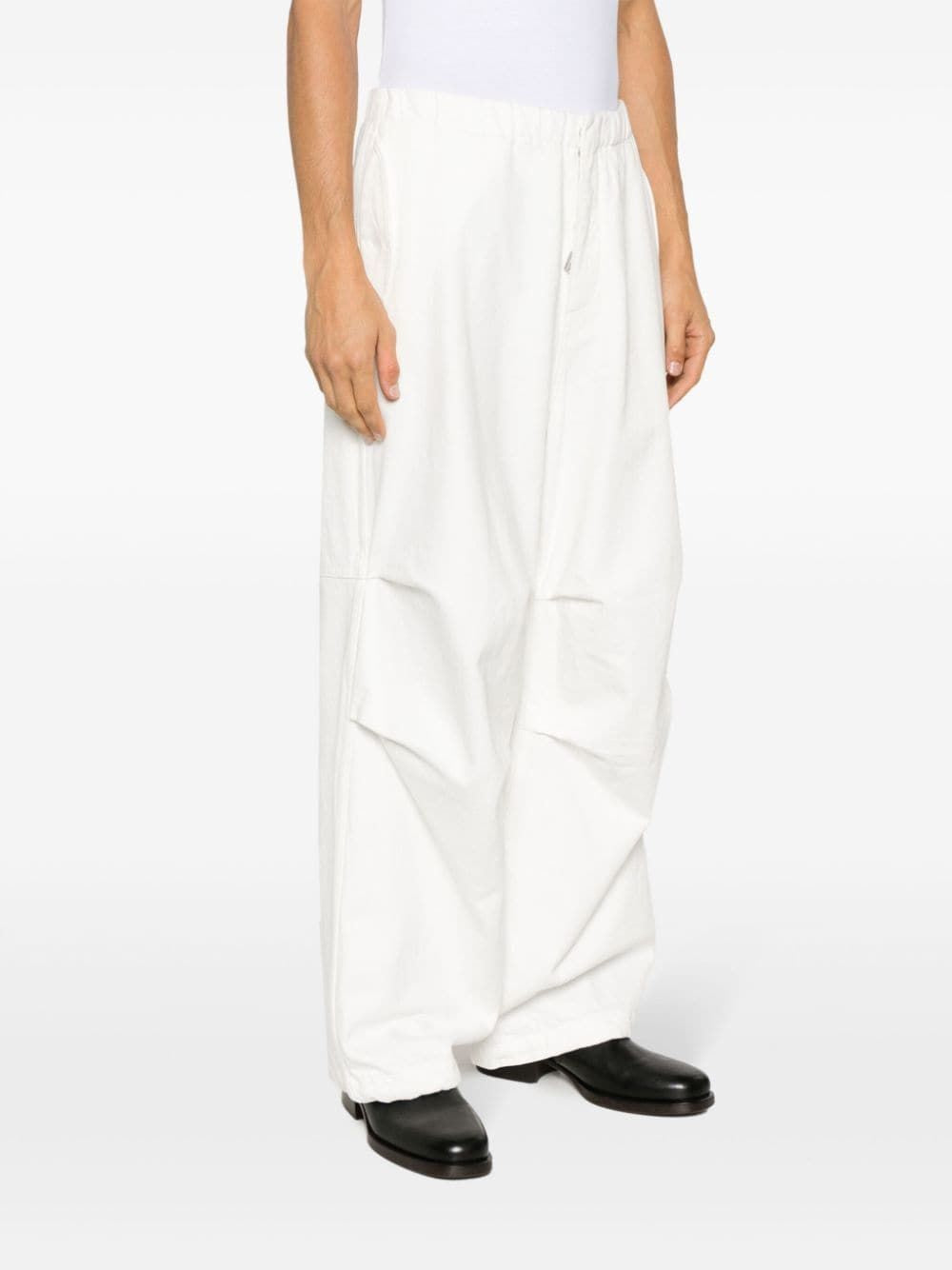 JIL SANDER Men's White Cotton Pants for FW23