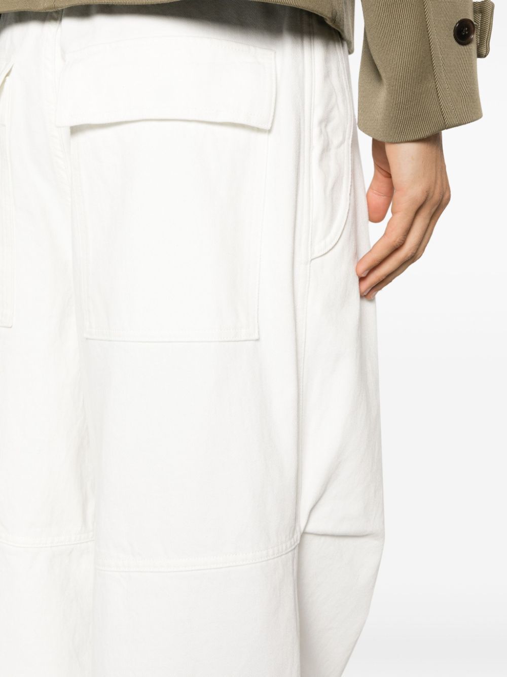 JIL SANDER Men's White Cotton Pants for FW23