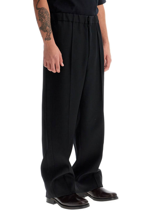 JIL SANDER Relaxed Fit Wool Gabardine Trousers - Size IT 48