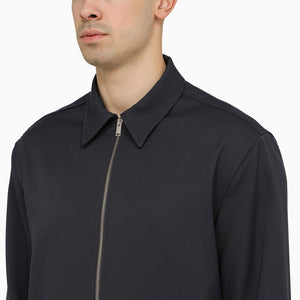 JIL SANDER Blue Shirt Jacket with Zip for Men - SS24 Collection