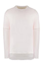 JIL SANDER Layered Cotton T-Shirt with Tulle Top Layer for Men - White