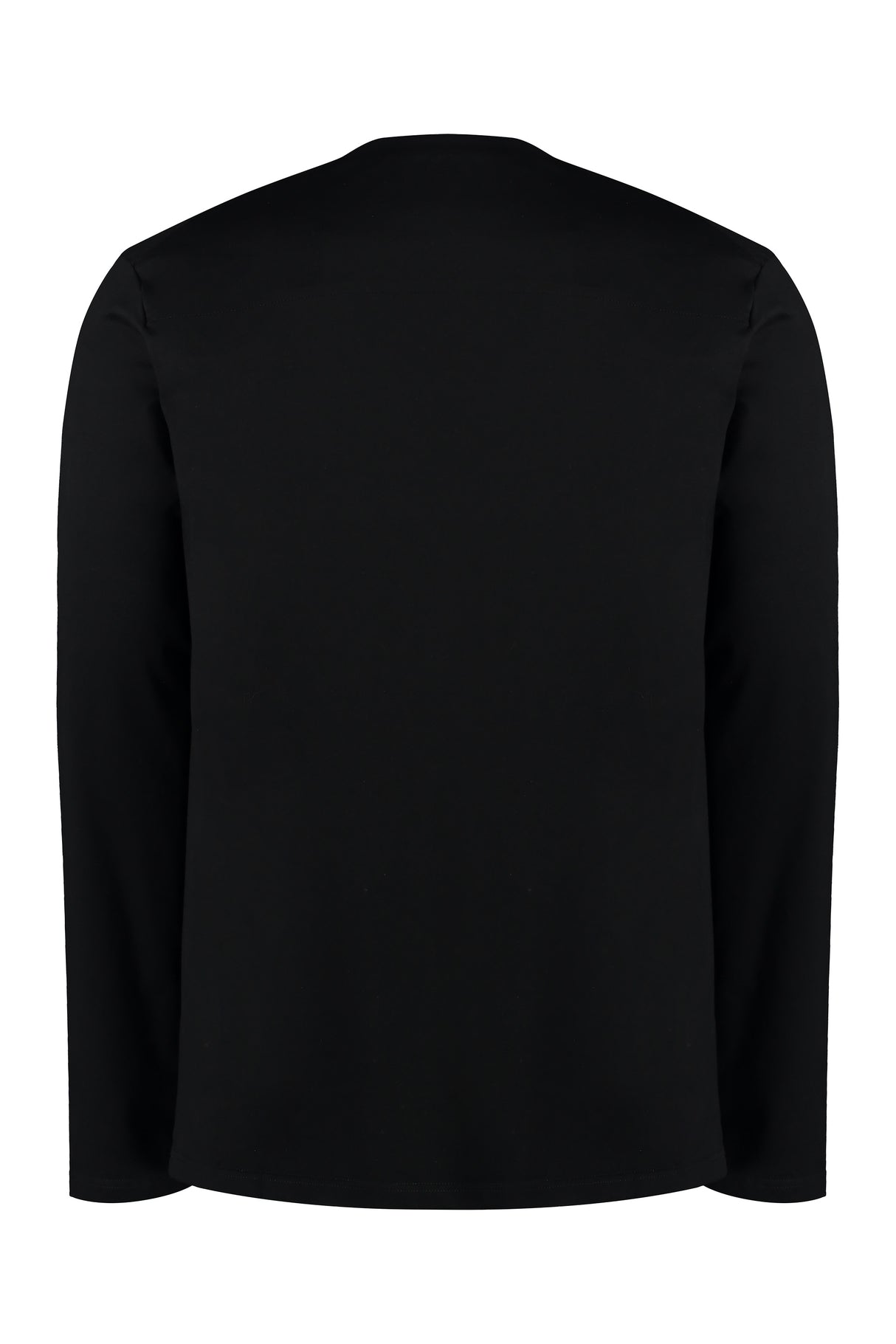 JIL SANDER Black Ribbed Neckline Cotton T-Shirt for Men