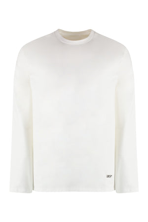 JIL SANDER Men's Cotton Long Sleeve T-Shirt - White