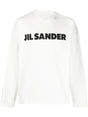 JIL SANDER Men's White Ribbed Collar Cotton T-Shirt for SS24