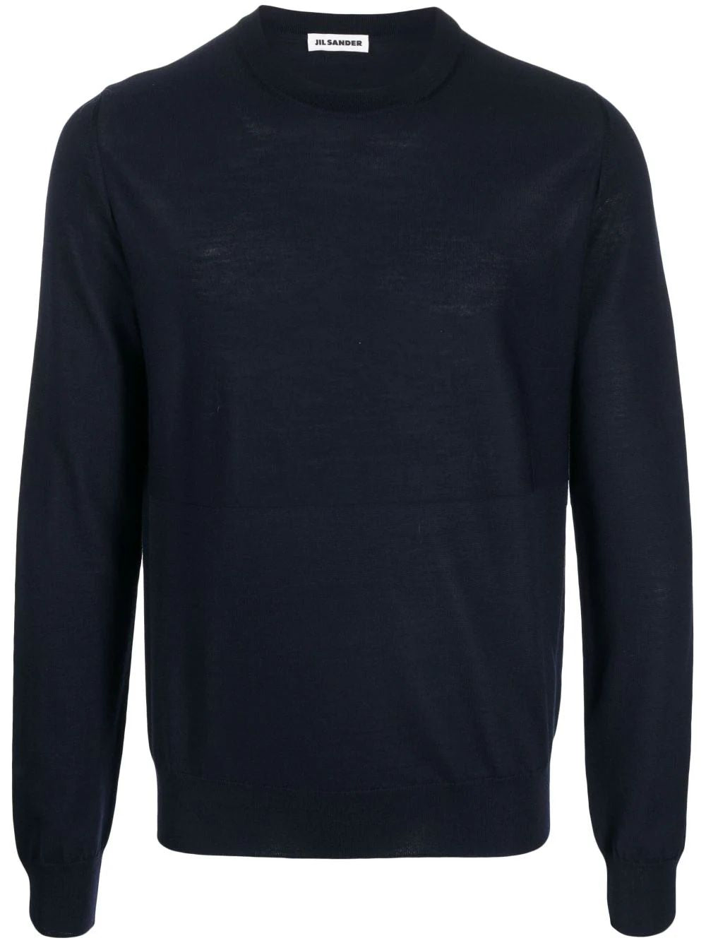 JIL SANDER SS24 Men's Wool T-Shirt in Azul Marin