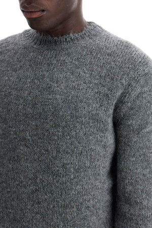 JIL SANDER Alpaca Crew-Neck Sweater in Melange Grey for Men