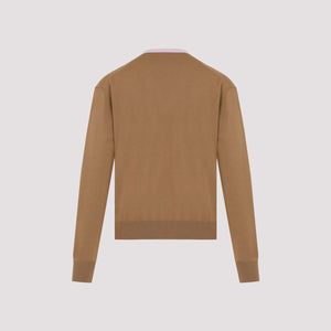 JIL SANDER Beige Wool Men's Pullover for FW24 Collection