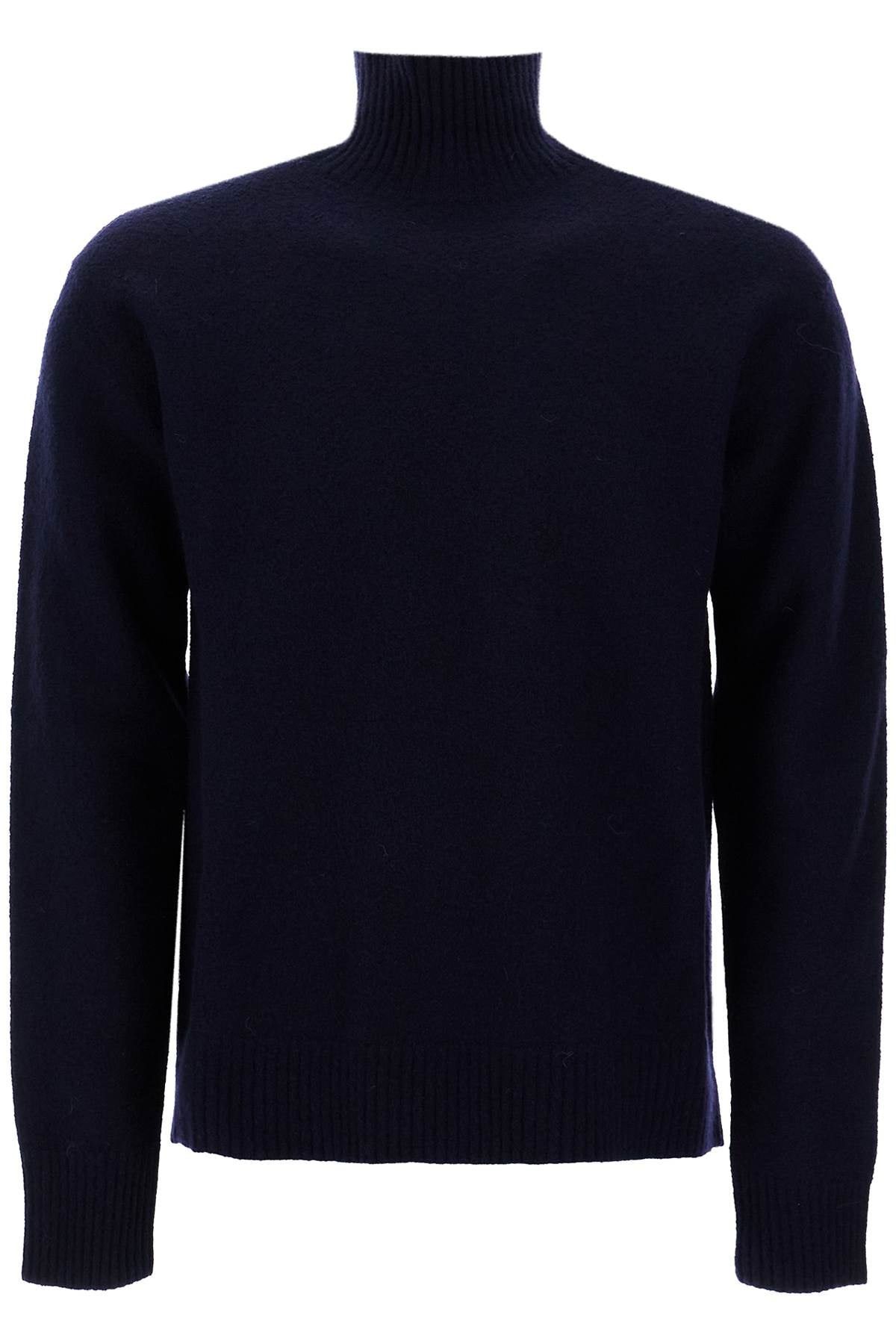 JIL SANDER Men's Classic High-Collar Wool Sweater