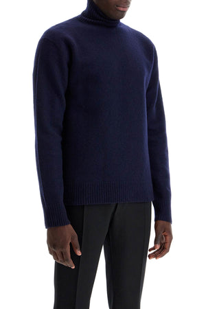 JIL SANDER Men's Classic High-Collar Wool Sweater