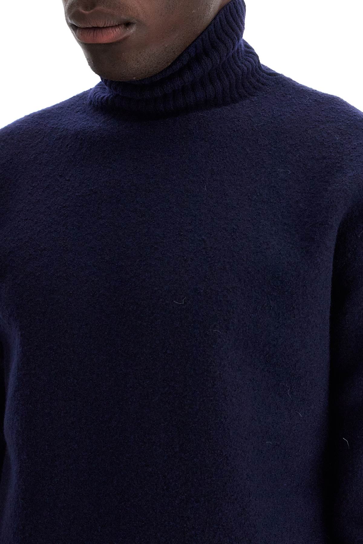 JIL SANDER Men's Classic High-Collar Wool Sweater