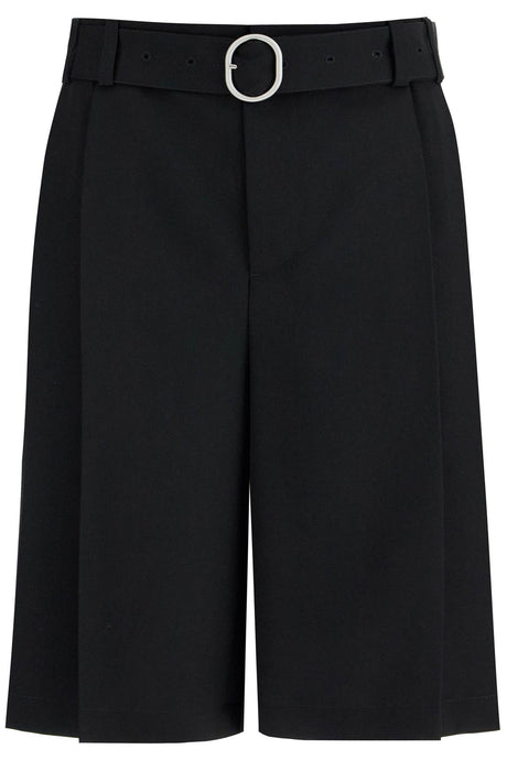 JIL SANDER Men's Tailored Bermuda Shorts with Pleats - Size 48