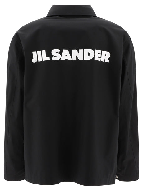 JIL SANDER Casual Cotton Overshirt with Signature Print