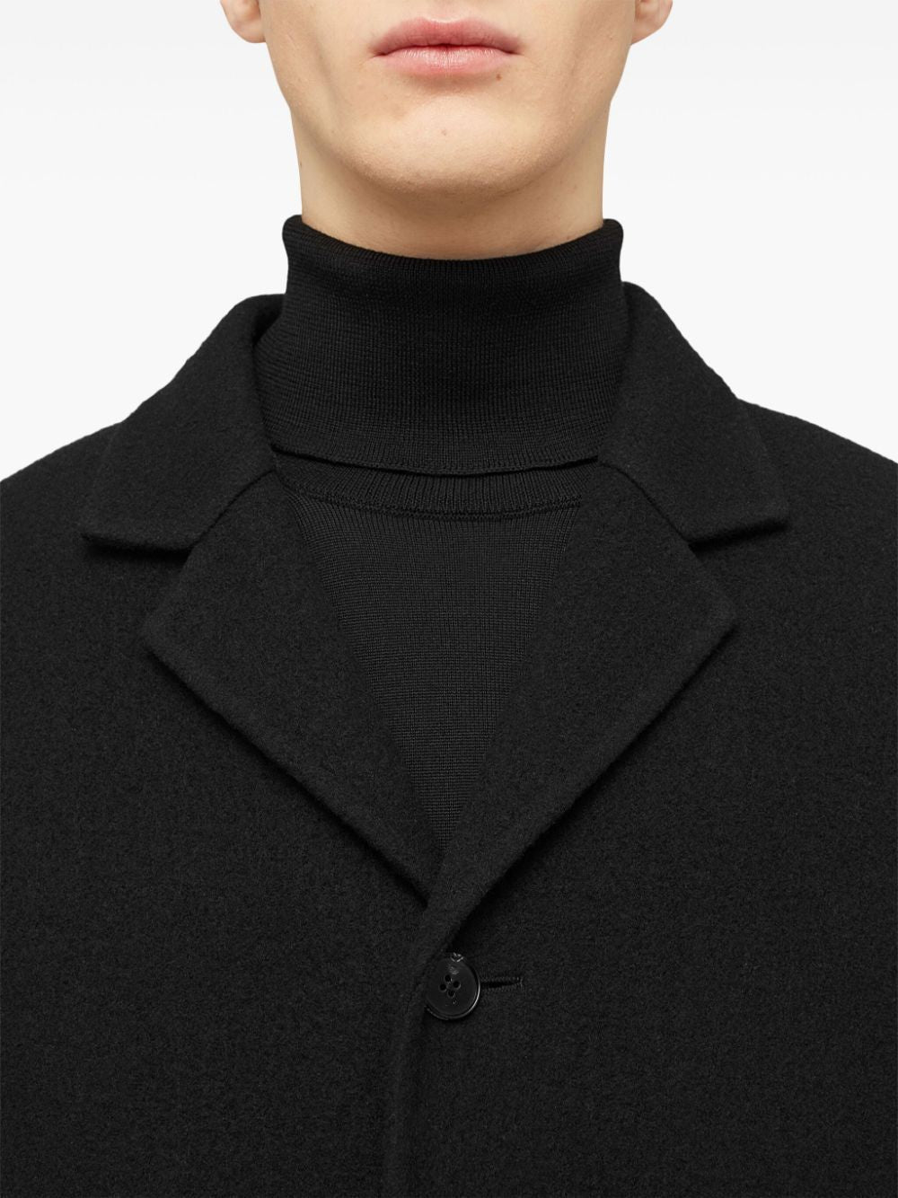 JIL SANDER Classic Black Wool Jacket for Men - Straight Cut