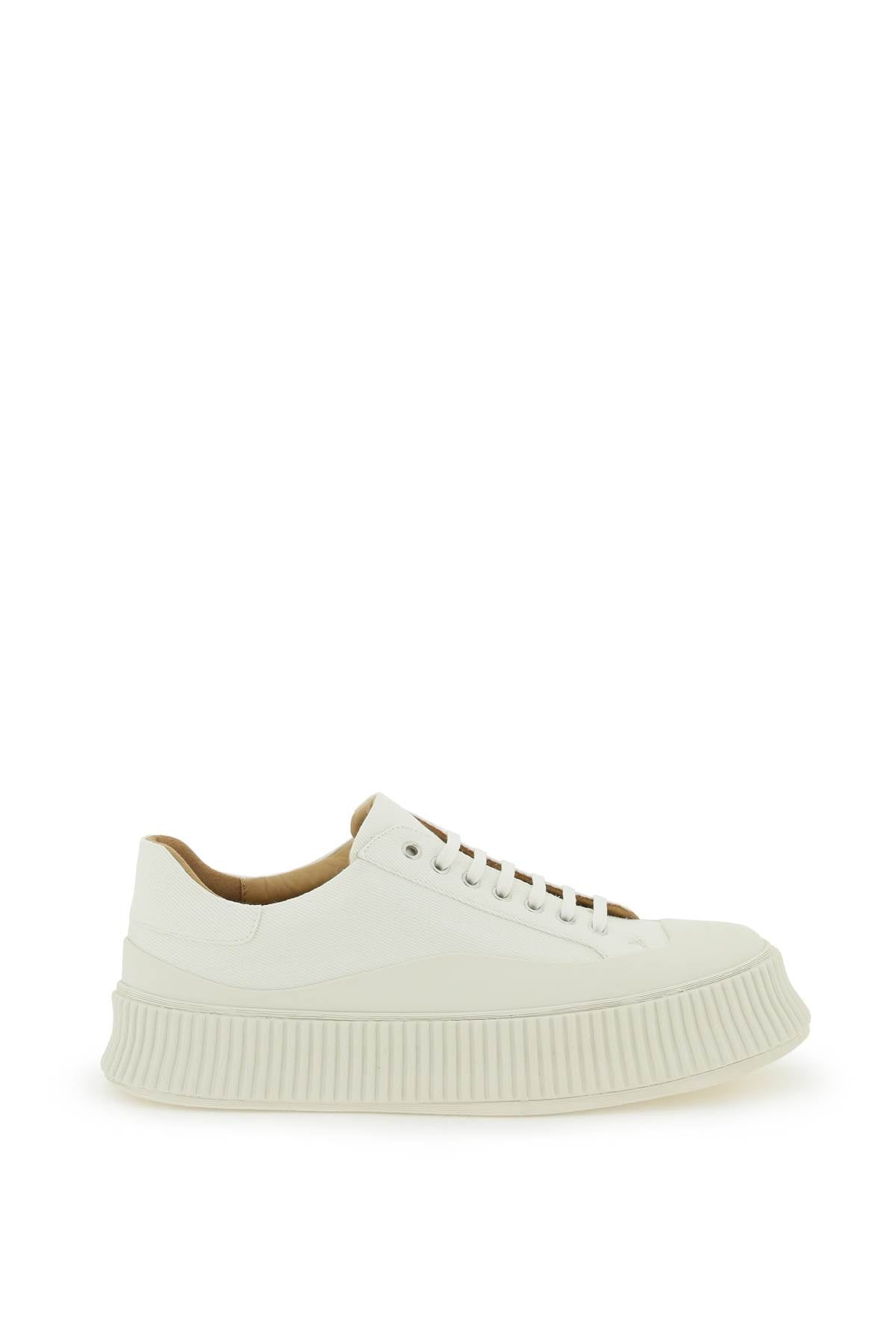 JIL SANDER Men's Beige Leather Sneakers for SS23