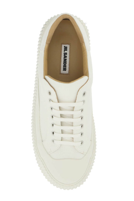 JIL SANDER Men's Beige Leather Sneakers for SS23