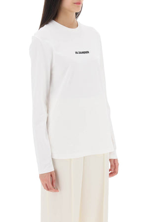 JIL SANDER Logo Print Relaxed Fit Long Sleeve T-Shirt - XS