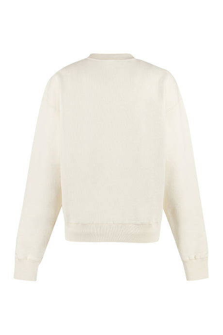 Logo Detail Cotton Sweatshirt for Women in Beige - JIL SANDER+ Collection