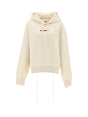 JIL SANDER Beige Hoodie with Bold Logo