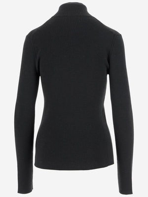 JIL SANDER Ribbed Zip Cardigan for Women - Fall/Winter 2024