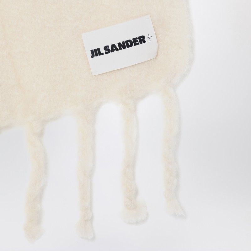 JIL SANDER Luxurious Mohair Blend Scarf with Fringes