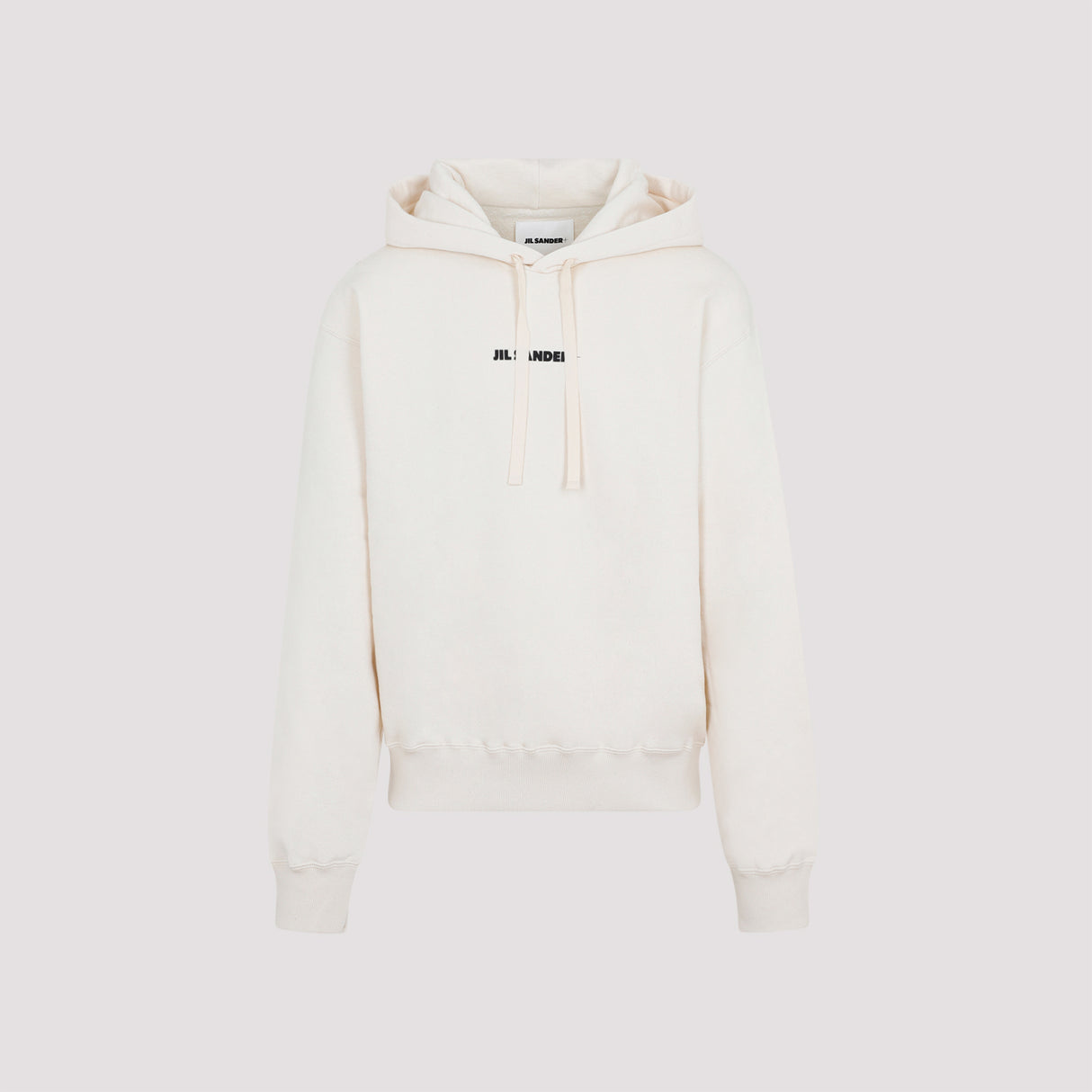 JIL SANDER Cozy Cotton Hoodie for Women in Ecru