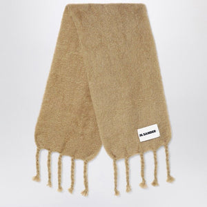 JIL SANDER Luxurious Mohair Blend Scarf with Fringes