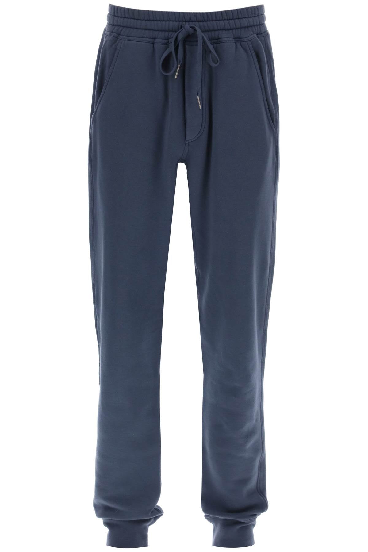 TOM FORD Men's Blue Fleece-Back Joggers for FW23