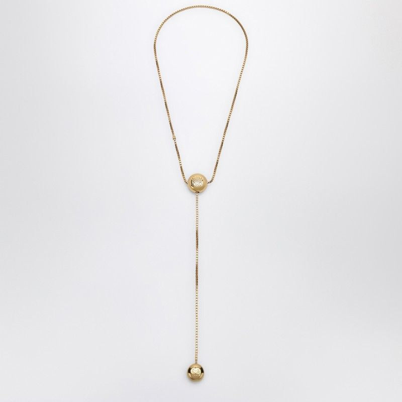 LOEWE Elegant Gold-Plated Sterling Silver Anagram Necklace