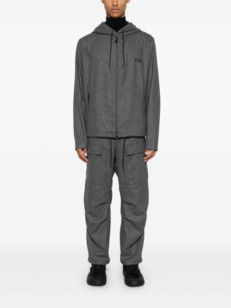 Y-3 Flannel Hooded Top for Men