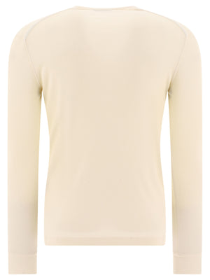 TOM FORD Luxurious Beige Lyocell Blend Buttoned T-Shirt