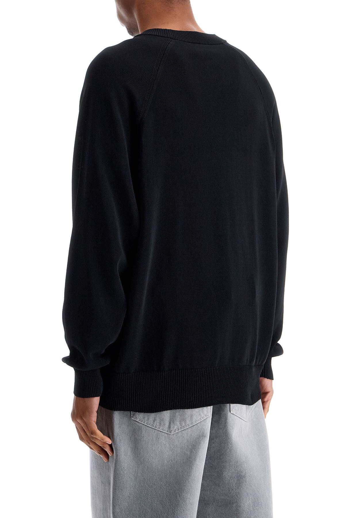 Y-3 Sustainable Knit Crew Sweater with Embroidered Logo - Men’s