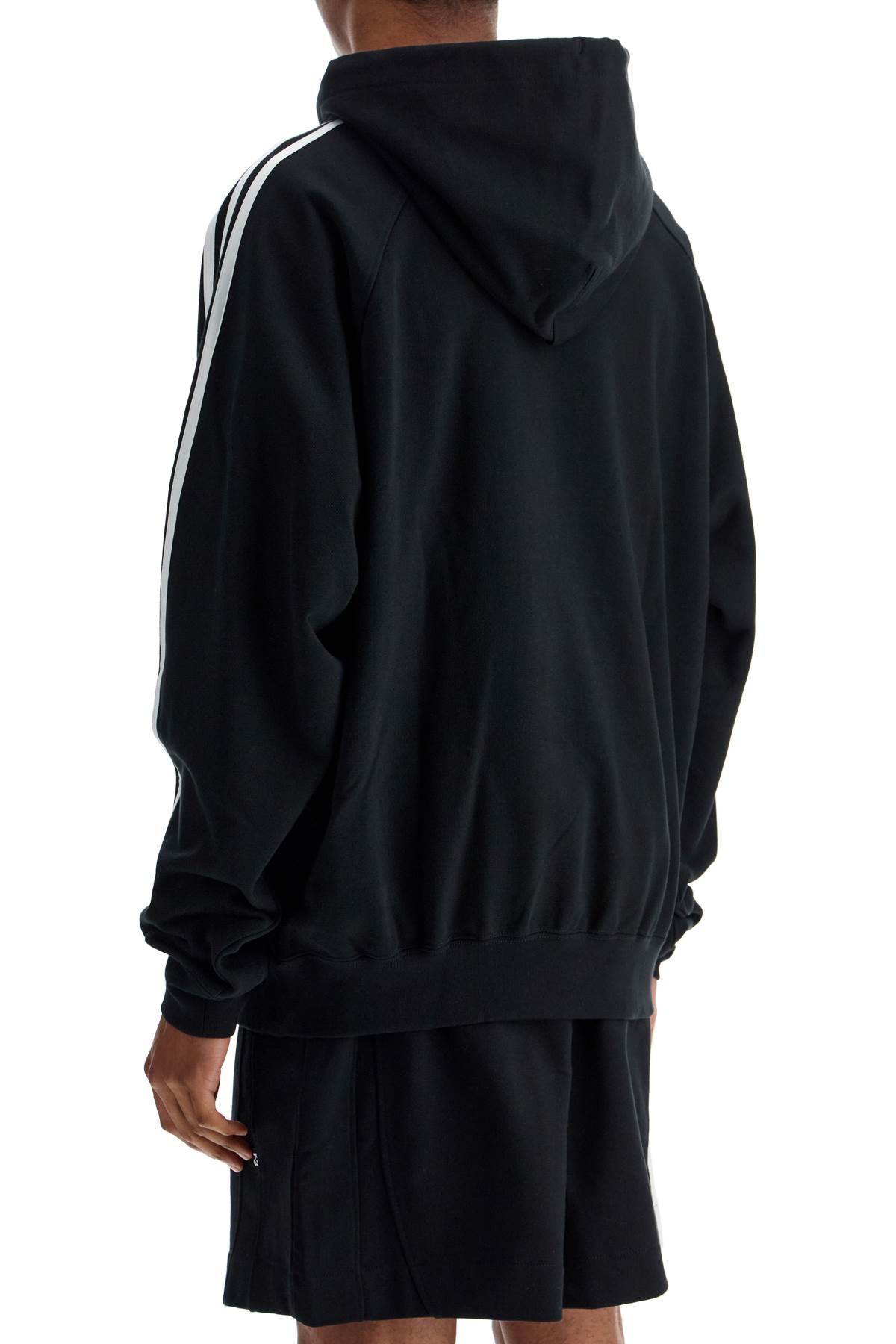 Y-3 Urban Elegance Slim Fit Hoodie with Raglan Stripes